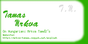 tamas mrkva business card